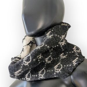 Christian Dior Custom Upcycled Oblique Reversible Neck Warmer Loop Scarf